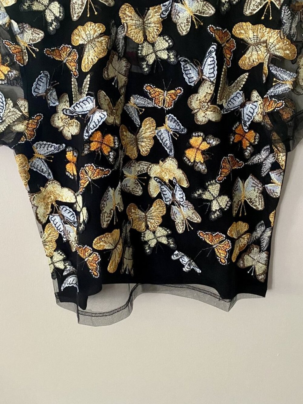 Dolan 3D Butterfly Sheer T-Shirt NWOT - Picture 7 of 8